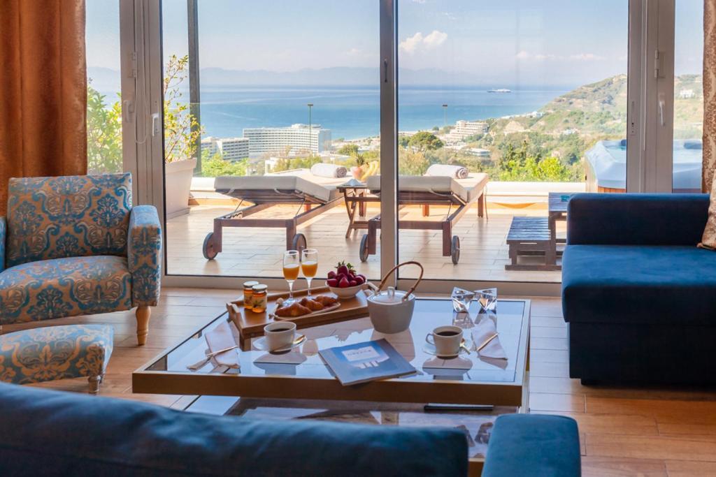 익시아 Flyviewflatsgold Privatehottub With Seaview 아파트 외부 사진