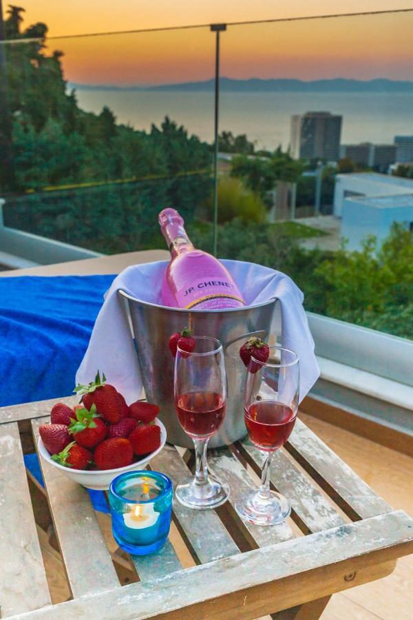 익시아 Flyviewflatsgold Privatehottub With Seaview 아파트 외부 사진