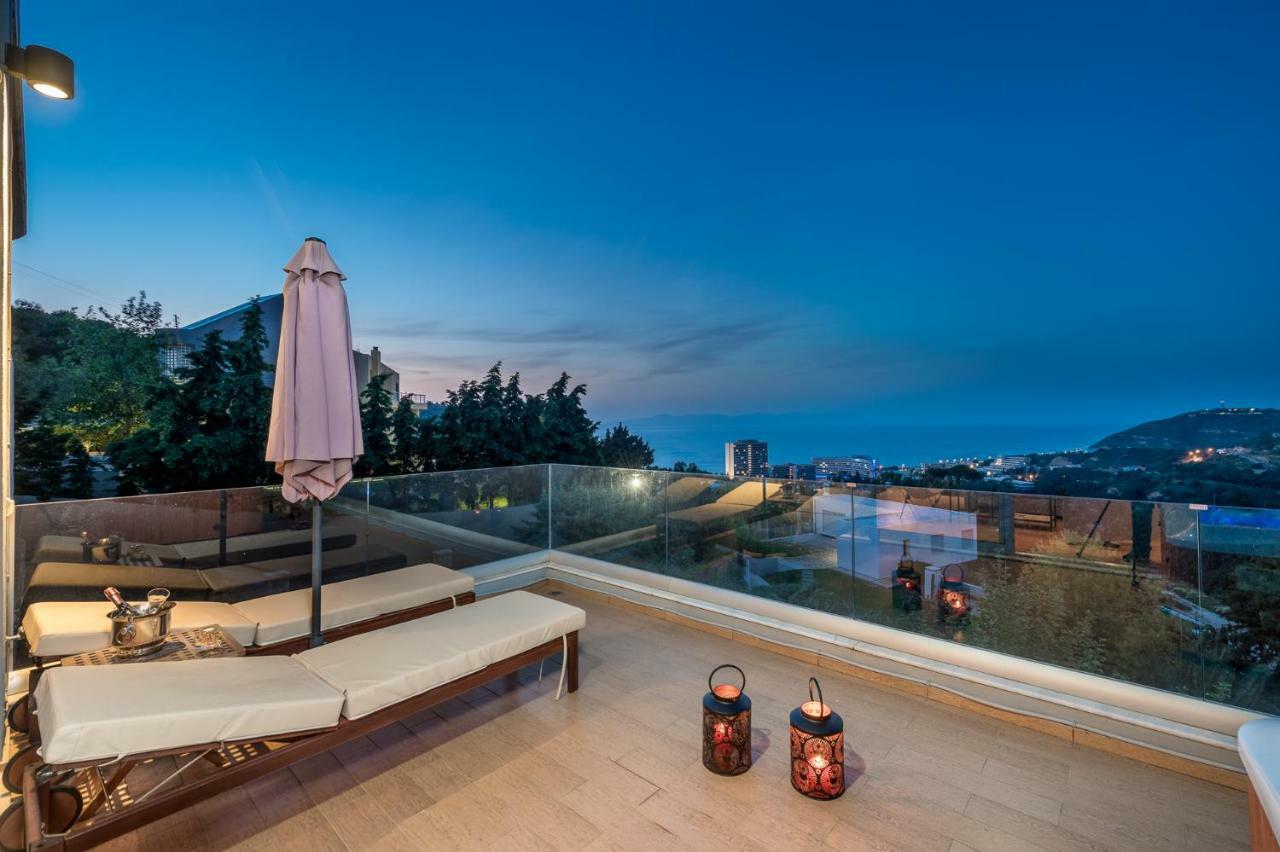 익시아 Flyviewflatsgold Privatehottub With Seaview 아파트 외부 사진