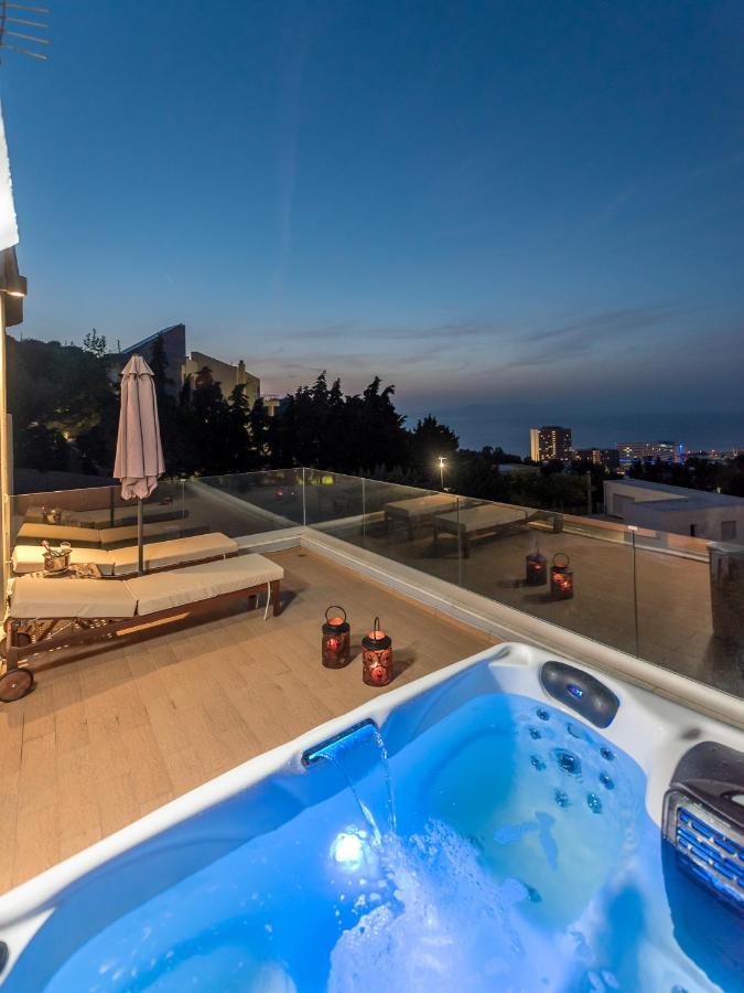 익시아 Flyviewflatsgold Privatehottub With Seaview 아파트 외부 사진