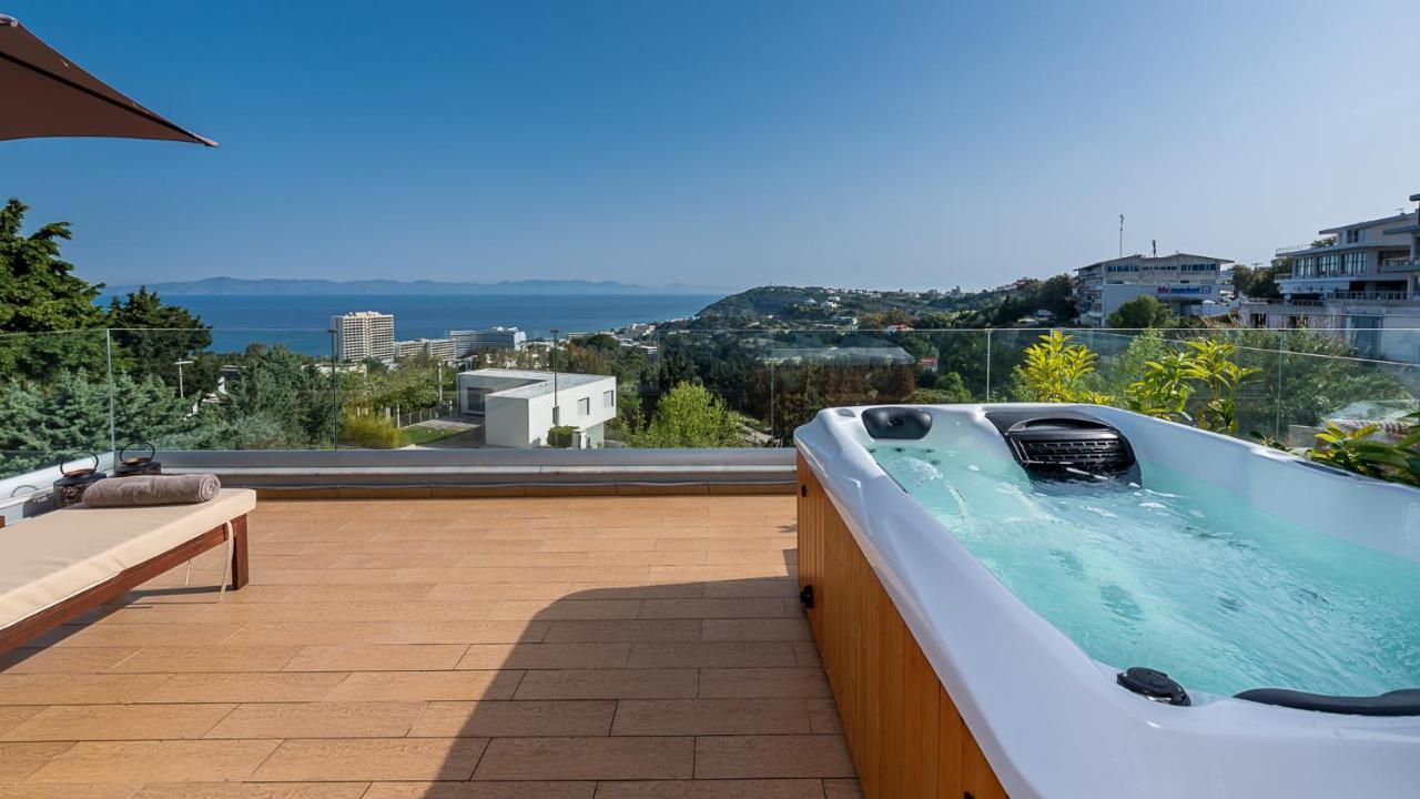 익시아 Flyviewflatsgold Privatehottub With Seaview 아파트 외부 사진